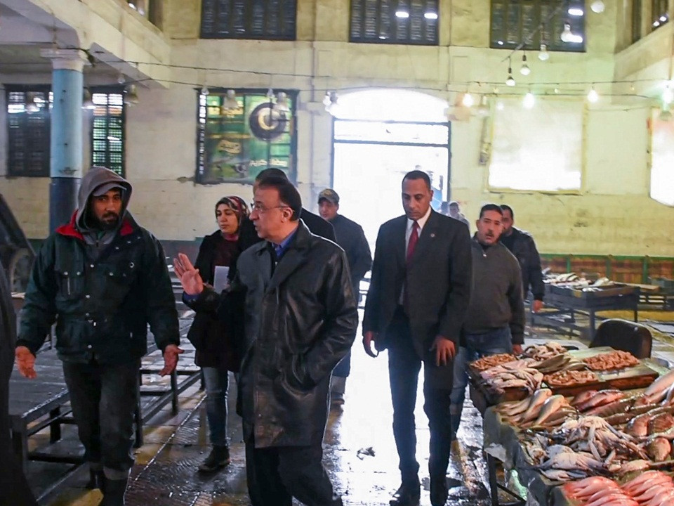 محافظ الإسكندرية يتفقد حلقة الأسماك