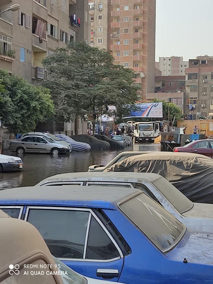 انفجار ماسورة مياه في حدائق القبة بالقاهرة