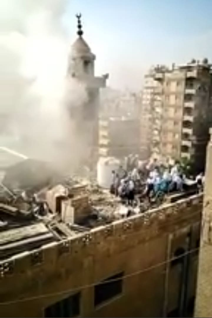 حريق معهد أزهري بصقر قريش