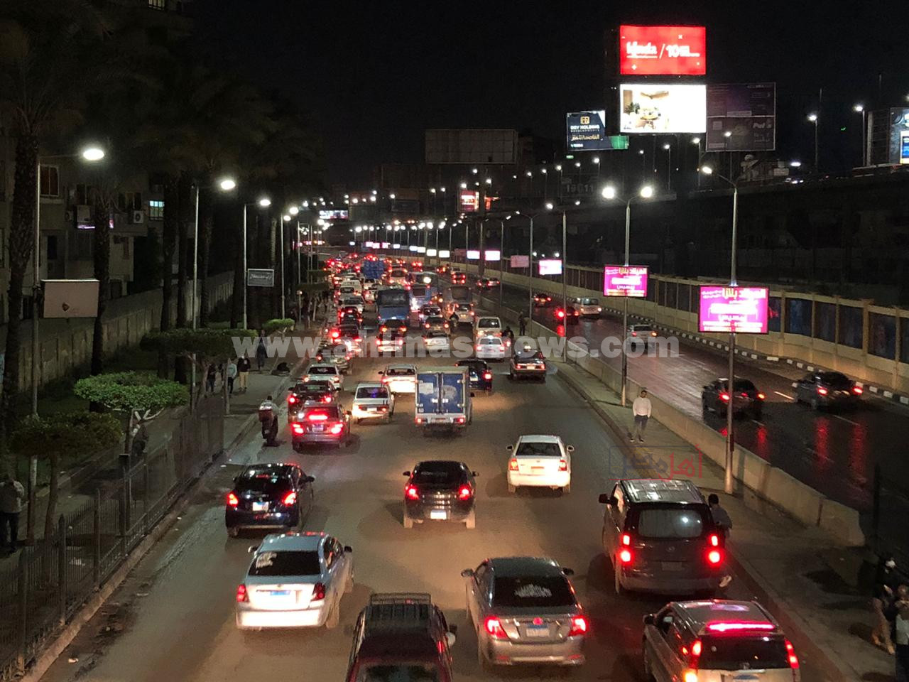 تكدس مروري في شوارع القاهرة 
