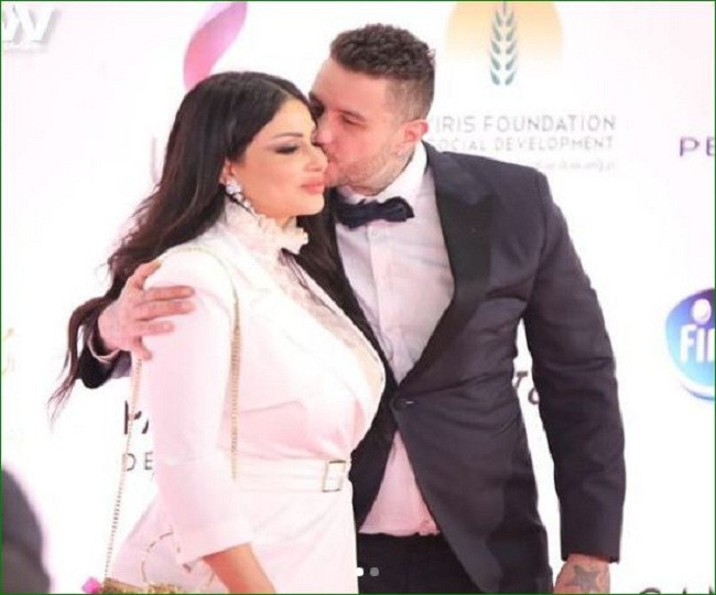 أحمد الفيشاوي وزوجته في مهرجان القاهرة السينمائي 2020 