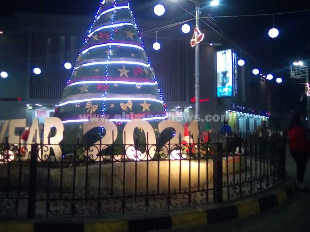 أكبر شجرة كريسماس بمحافظة المنيا
