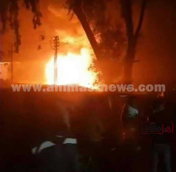اندلاع حريق بمخزن زيوت بقرية التوفيقية بالبحيرة 