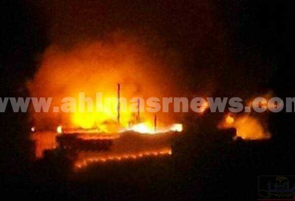 اندلاع حريق بمخزن زيوت بقرية التوفيقية بالبحيرة 