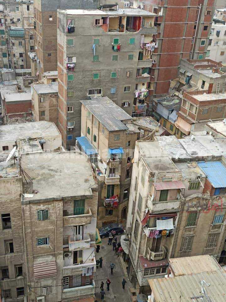 انهيار أجزاء من شقة سكنية بالإسكندرية 