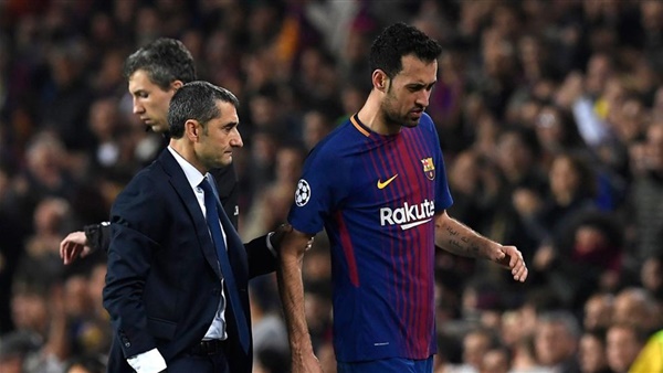 دوري الأبطال| بوسكيتس يعود لتدريبات برشلونة استعدادًا لروما