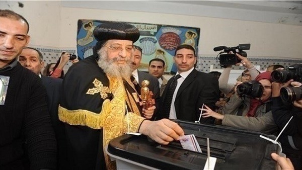 البابا تواضروس يدلي بصوته في استفتاء الدستور 2019