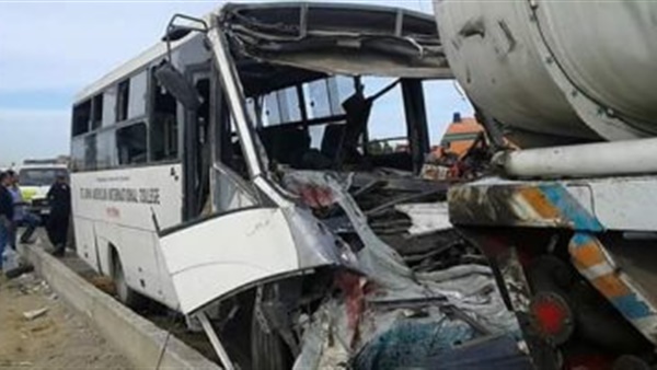 إصابة 11 شخصًا في حادث تصادم بطريق بلبيس - العاشر من رمضان