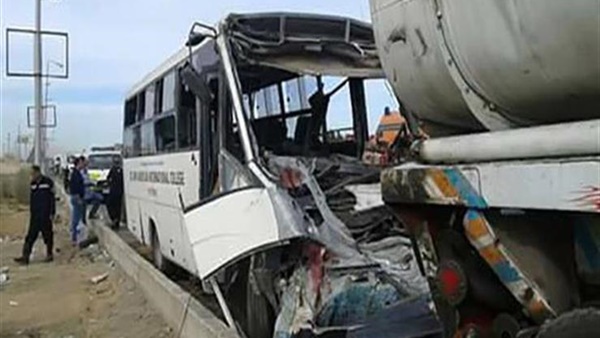 التصريح بدفن شخص لقى مصرعه في حادث تصادم أتوبيس رحلات بدائري المرج