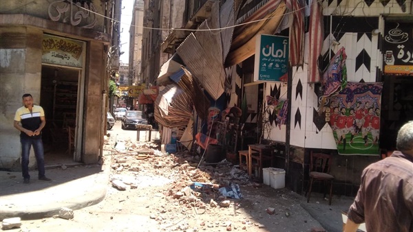 انهيار شرفة عقار وسط الإسكندرية