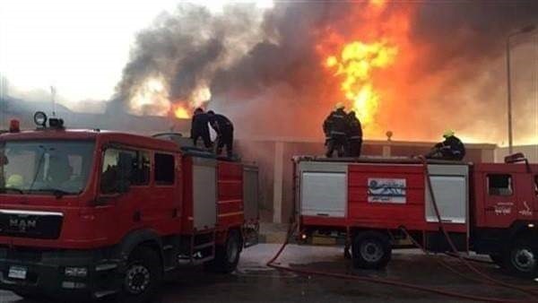 محاولات للسيطرة على حريق ضخم بمزرعة دواجن بالقليوبية