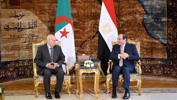 السيسي يبحث مع نظيره الجزائري تطورات الأوضاع في المنطقة وتبادل الرؤى بين البلدين