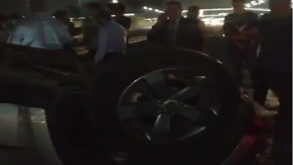 فيديو جديد لحادث حكيم على طريق السويس: الحمدلله خرجت سليم