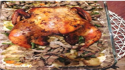 فراخ محشية بالأرز
