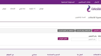 الاستعلام عن فاتورة